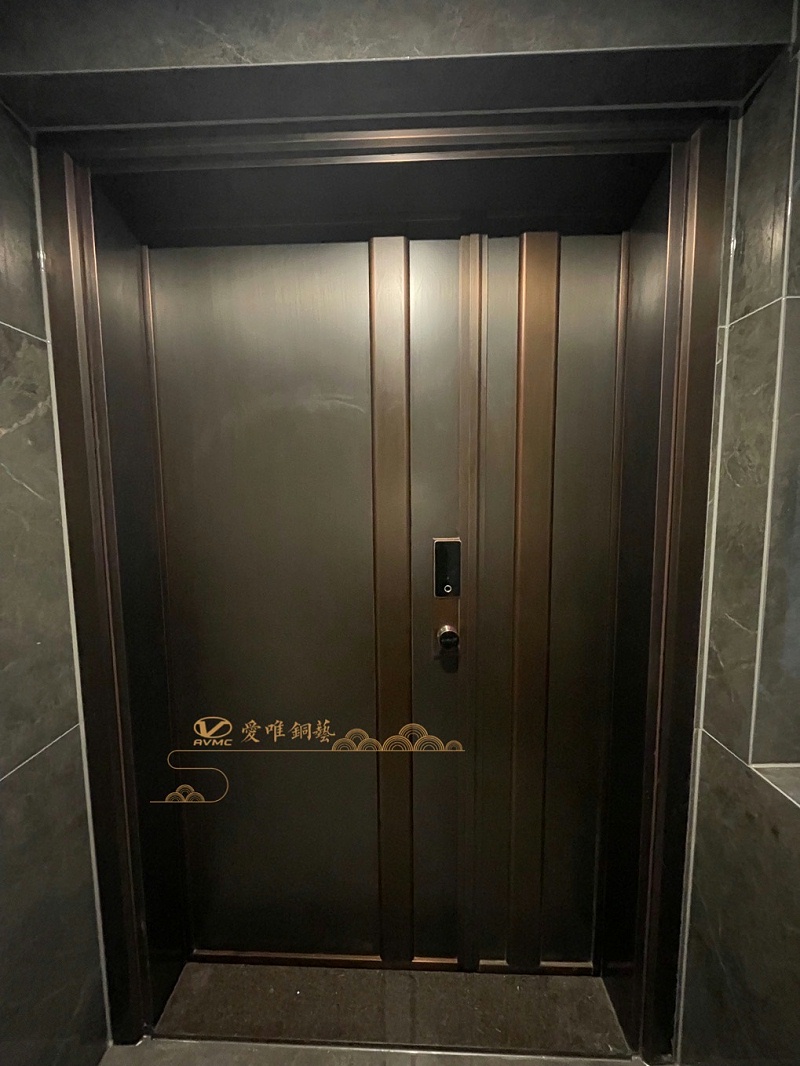 佛山子母銅門極簡風格 (1)