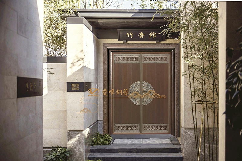 愛唯銅門-中式銅門
