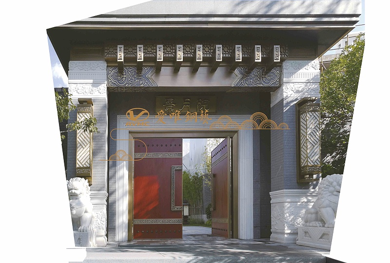 愛(ài)唯銅門(mén)中式銅門(mén)