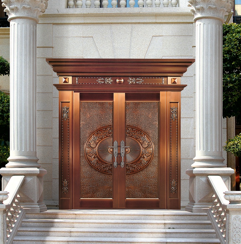 愛唯銅門對開門-百鳥朝鳳